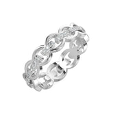 Eternity Diamond Link Ring